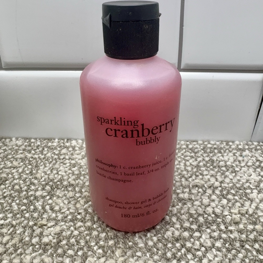 Philosophy Sparkling Cranberry Shampoo Shower Gel Bubble Bath NEW SEALED 6 OZ